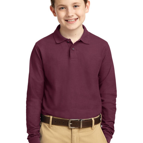 Youth Long Sleeve Silk Touch™ Polo Thumbnail