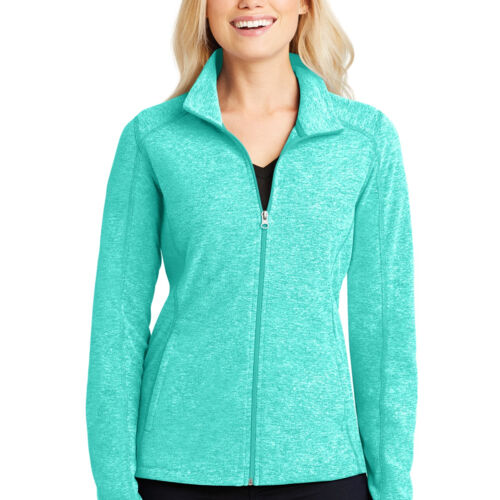 Ladies Heather Microfleece Full Zip Jacket Thumbnail