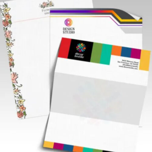 Linen Uncoated 8.5" X 11" 70lb Letterhead with Full Color Digital Print Thumbnail