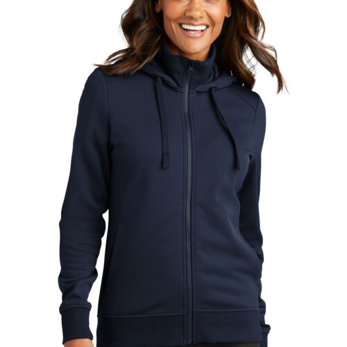 Ladies Smooth Fleece Hooded Jacket Thumbnail