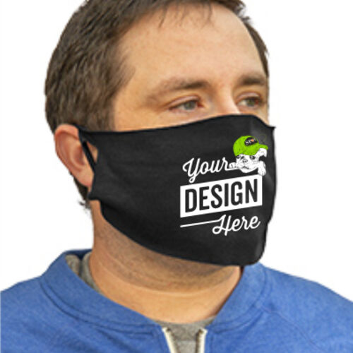 Adult/Child Soft Breathable Cotton/Poly t-Shirt Face Covering - 1-Ply (10-Pack) Thumbnail