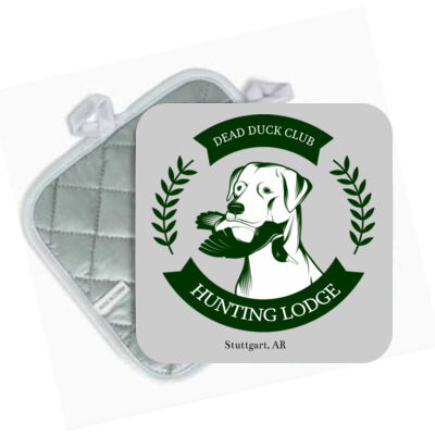 Duck Hunting Lodge Template 1 - SQUARE CUSTOM PRINTED HOT PAD (2-Pack) Thumbnail