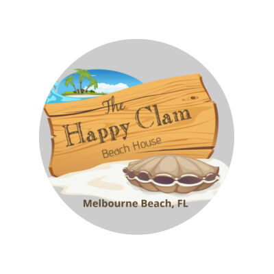 Beach Wood Sign Clam Template - 5" ROUND CUSTOM FULL COLOR JAR OPENERS (10-Pack) Thumbnail