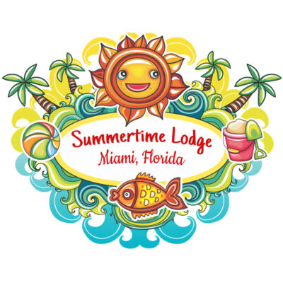 Summer Sun Fish Palm Tree Beach Template 1 Thumbnail